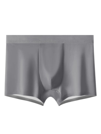 4 PCS Men's Underwear Soft Comfortable Boxers Shorts Antibacterial Cool Breathable Ice Silk 4 Colors SmoothVentilate Fashion