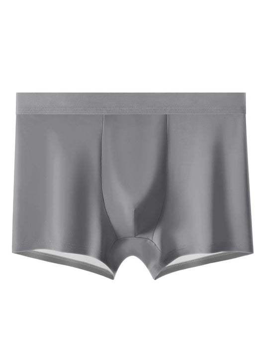 4 PCS Men's Underwear Soft Comfortable Boxers Shorts Antibacterial Cool Breathable Ice Silk 4 Colors SmoothVentilate Fashion