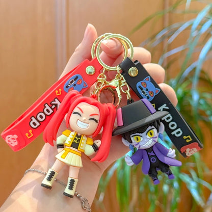 Kpop Rumi Keychain Kpop Group Rumi Mira Zoey Anime Character Keychains Backpack Pendant Charms Keyring Party Favor Gifts
