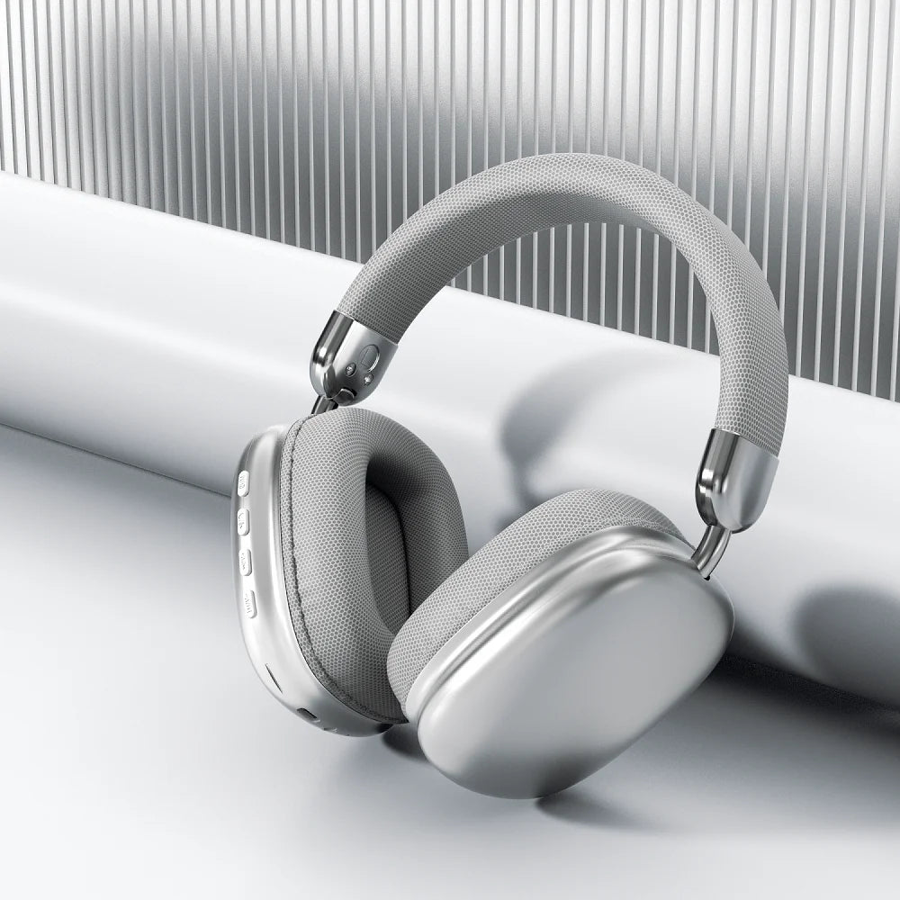 Original 9D Surround Sound Headsets Metal Wireless Bluetooth Headphones with HD Mic Noise Reduction Gaming Earphones for iPhone