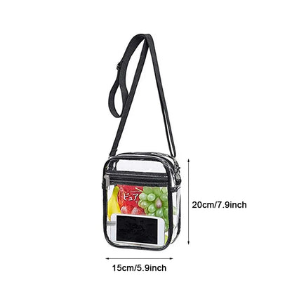 PVC Transparent Shoulder Bag Woman Crossbody Bags Concerts Sports Events Waterproof Jelly Pack Summer Travel Purse Phone Pouch