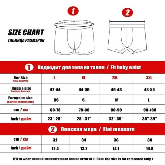 3PCS 100% Cotton Men's Boxer Briefs Men's Sports Shorts Home Comfort Casual Men's Panties Loose Soft Men's Underwear Aro Pants