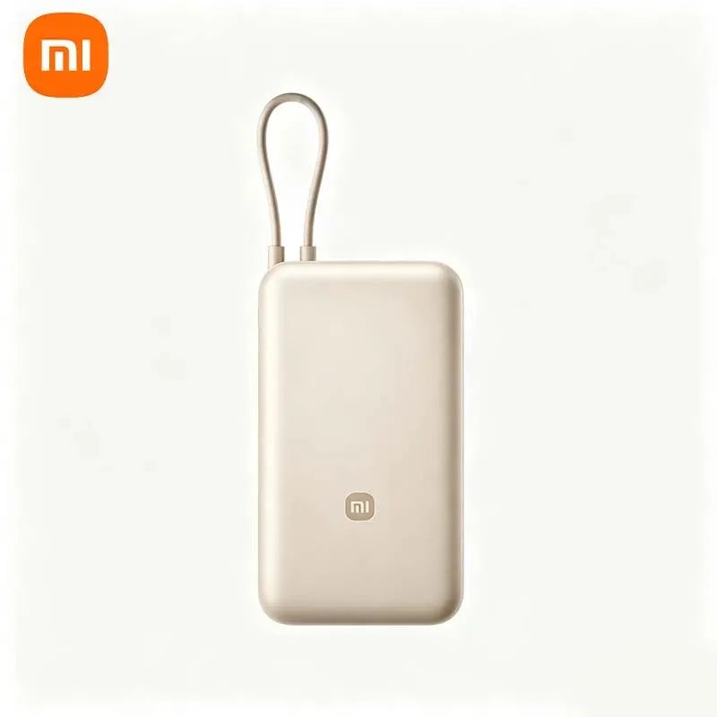 Xiaomi 20000mAh 33W Two-Way Fast Charging Power Bank with Built-in USB-C Cable Portable External Battery for iPhone Samsung