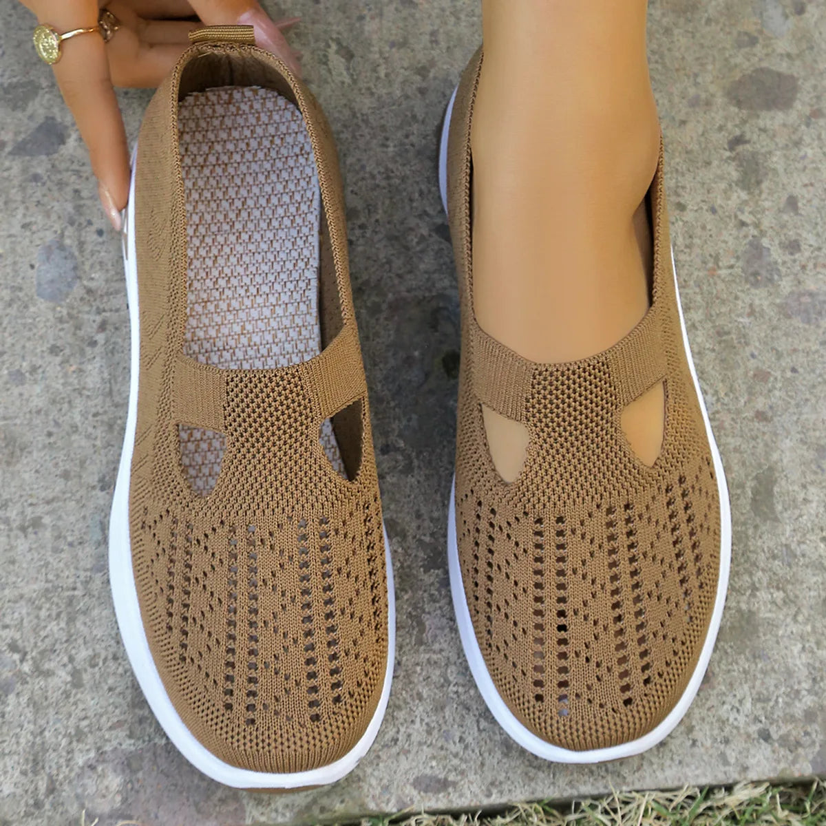 Fashion New Women's Sports Shoes, Fashionable, Breathable, Lightweight, Non-slip, Wear-resistant, Casual Sports Shoes, Flat Shoe