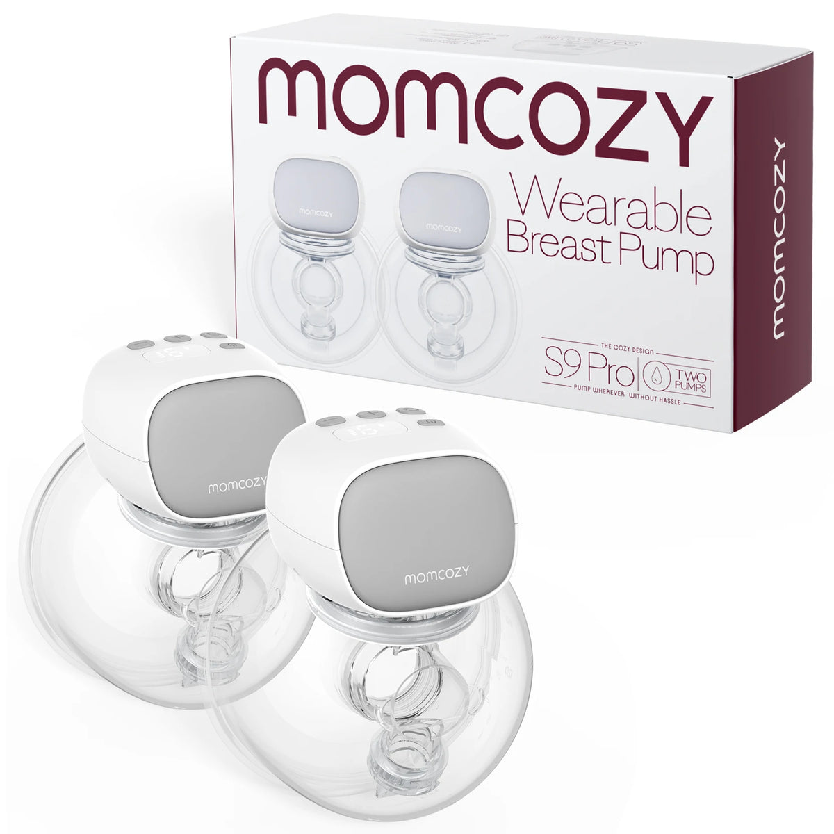 Momcozy Hands-Free Breast Pump S9 Pro, Wearable Double Breast Pump, Longer Battery Life, LED Display, Electric, 2 Modes & 9 Leve