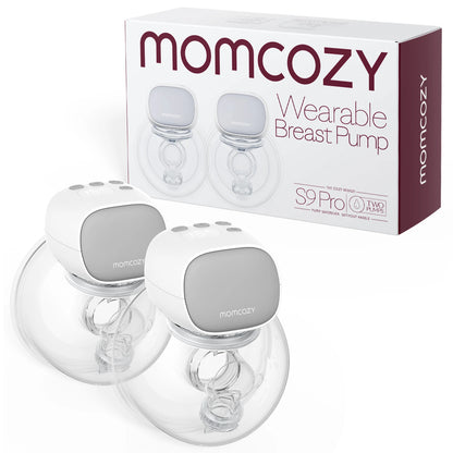 Momcozy Hands-Free Breast Pump S9 Pro, Wearable Double Breast Pump, Longer Battery Life, LED Display, Electric, 2 Modes & 9 Leve