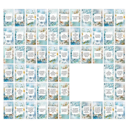 60pcs Women Affirmation Cards, Daily Positive Quotes, Self-Encouragement Motivational Cards for Mental Wellness, Gifts Idea