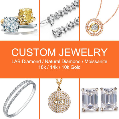 Mishang Jewelry With GIA IGI Certificate Round Lab Grown Diamonds 0.3ct 0.5ct 0.8ct 1ct 1.5ct 2ct 3ct Created Diamond Wholesales