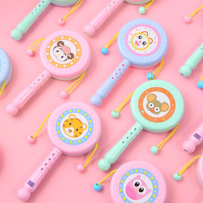 1-20 PCS Educational Toys Baby Cartoon Fruit Animals whistle Rattle Drum Toys Baby Early Education Toy  Birthday Party Favors