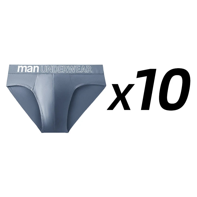 10 Pcs/Lot Men's Briefs Underwear Letter Comfortable Panties Shorts Sexy Boxer Shorts  Gifts for Man Underpants