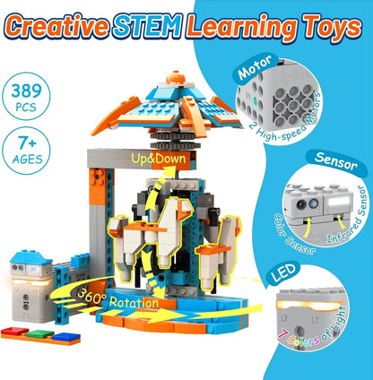 Apitor Robot S 10-in-1 Coding Robot Kit APP/Remote Control Programmable Building Blocks STEM Educational Toy Gift for Kids 8-12
