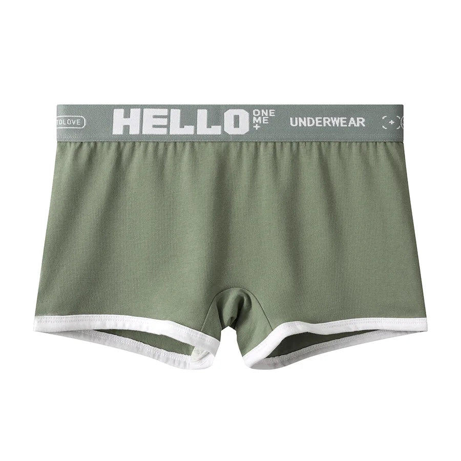 3pcs Set Womens Cotton Boyshorts 45-80kg Boxer Shorts Comfortable Underwear for Women Girl Student Breathable Soft Sexy Panties