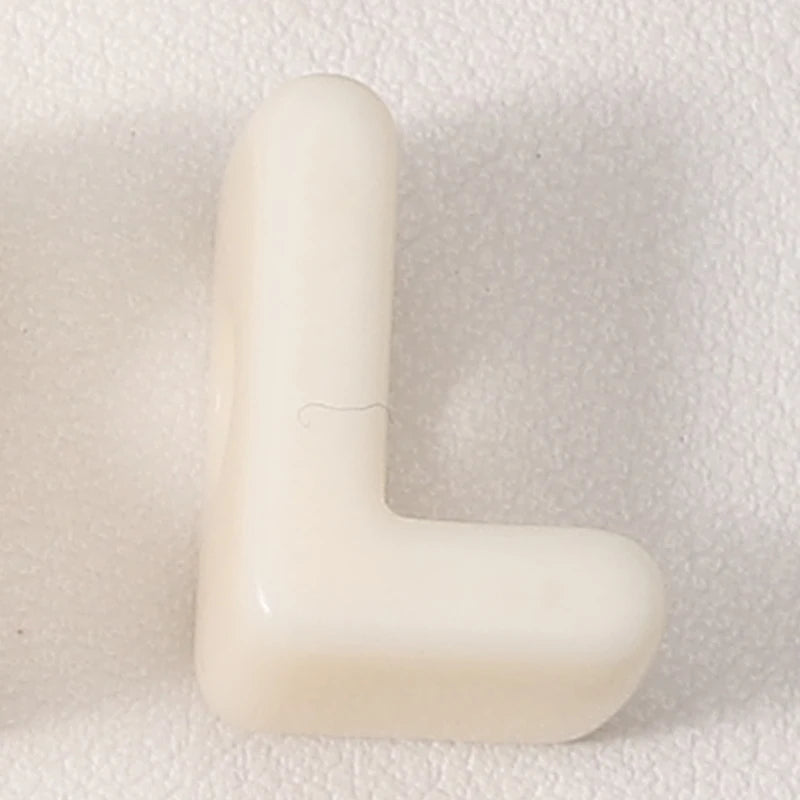 20pcs Beige Acrylic Large Hole Letter Loose Beads DIY Necklace