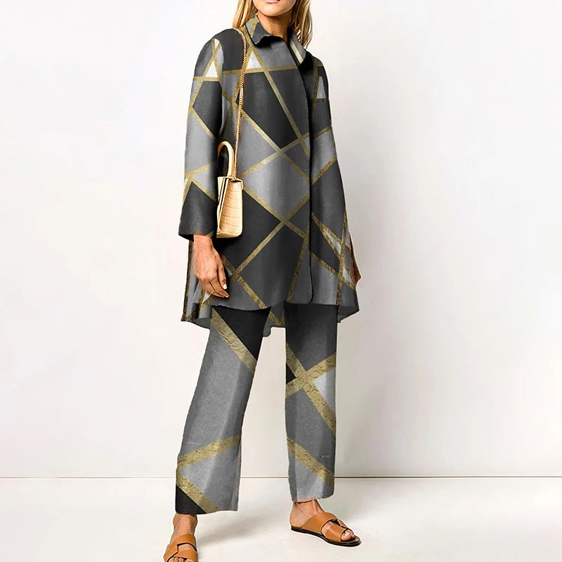 Long Sleeve Turn Down Collar Casual Outfits Ladies Button Tops Wide