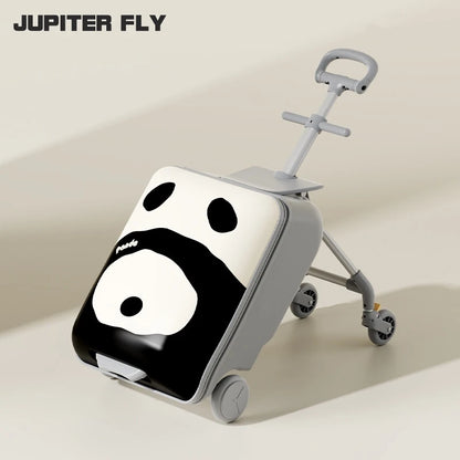 Suitcase Travel Children's Carrier Cart Multi-functional Rideable Rolling Luggage Carry on 20inch Trolley Case Stroller for Trip