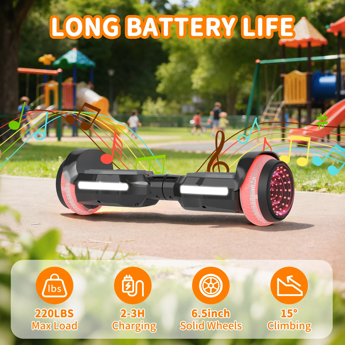 Simate K1 Upgrade Children's Electric Scooter Corlorful LED Lights Light-Emitting Wheel Two Wheel Self-Balancing Scooter
