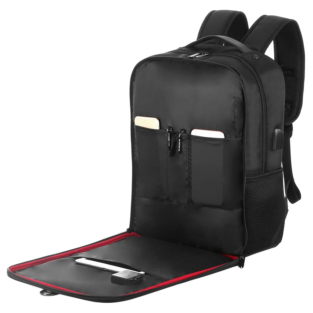 Solar Backpack with 14W Solar Panel Dual USB Port Waterproof Nylon Backpack for Outdoors Large-Capacity Travel Bag for Hiking
