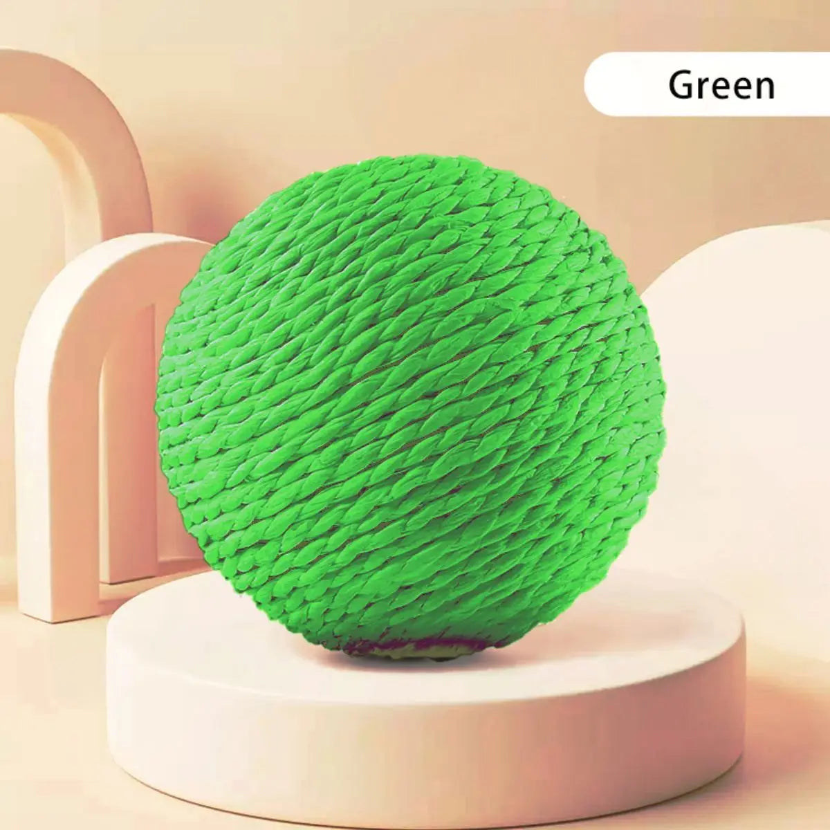 Interactive Sisal Cat Scratching Ball Toy For Kitten Teeth Cleaning Anti Bite 10CM Super Big Cat Ball Sounding Toy Pet Supplies