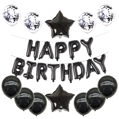 16inch Happy Birthday Decoration Balloons Pink Blue Letter Foil Ballons Set Birthday Party Decor Air Globos Balony Anniversaire