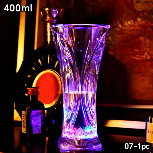Liquid Induction Luminous Flash Cup Colorful Glowing Wine Water Glass Mug For Party Wedding Decoration