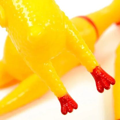 1PC Squeaky Chicken Toy, Squeeze Screaming Chicken Decompression Toy, Funny Vent Toy for Dogs & Pets