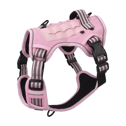 Large Dog Tactical Vest Multi-Function MOLLE-Compatible Harness with Anti-Pull Design for Outdoor Training Gear