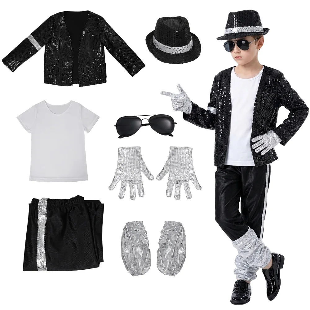 Halloween Coplay outfit for Show Performance Party Michael Jackson Celebrity Birthday Carnival Billie Jean Pop Star MJ costume