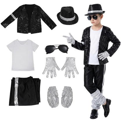 Halloween Coplay outfit for Show Performance Party Michael Jackson Celebrity Birthday Carnival Billie Jean Pop Star MJ costume