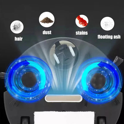 Automatic Electric Floor Vacuum Cleaner 3-in-1 1500Pa Sweeping Mop USB Rechargeable Wireless for Home And Office Use