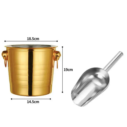 Stainless Steel Double Wall Wine Cooler Insulated Tabletop Wine Chiller for White Wine Champagne Fits Most Standard Sized Bottle
