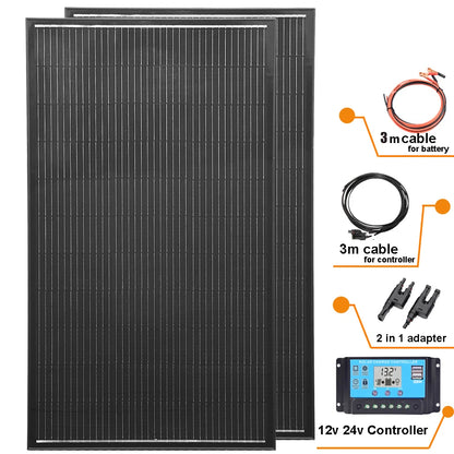 Lightweight 18V 200W 400W Solar Panel Battery Charger Solar Panels Power Generator Photovoltaic Camping Equipment Accessories