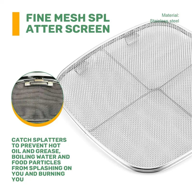 ABBZ-Replacement Splatter Shield For Ninja Foodi AG301 5-In-1 Indoor Grill Stainless Steel AG300 AG300C AG400