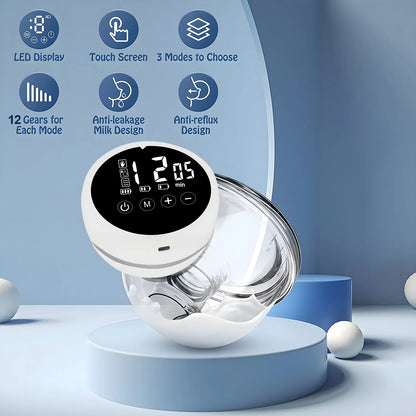 1PCS New Wearable Electric Breast Pumps Portable Hands Free Breast Pump Silent Comfort Breast Milk Extractor Collector