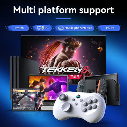 Y04 Game Controller 6-key Fighting Game Controller with Adjustable Height Hall Joystick Supporting PC/IOS/Switch/Android