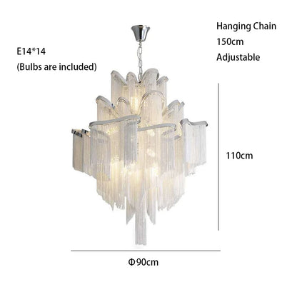 Luxury Tassels Led Pendant Lights New Gold Lustres Hanging Lamps For Ceiling Modern Decoration Home Decor For Bedroom Chandelier