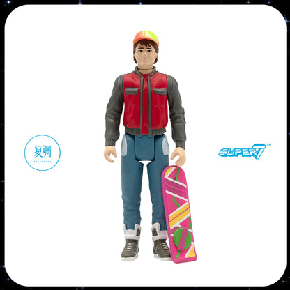 New Arrivals Super7 ReAction Back To The Future Part II Marty McFly Hover Board Limited 3.75" Retro Action Figure