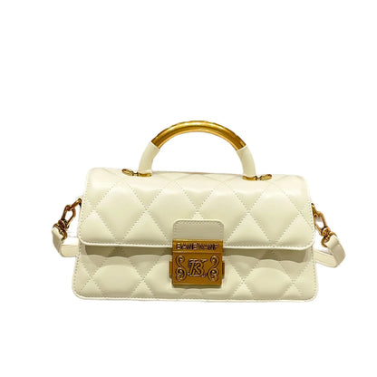2025 New Large Capacity Diamond Grid Leather Handbag Women's Bag Crossbody Bag Elegant Sensation Single Shoulder Satchel