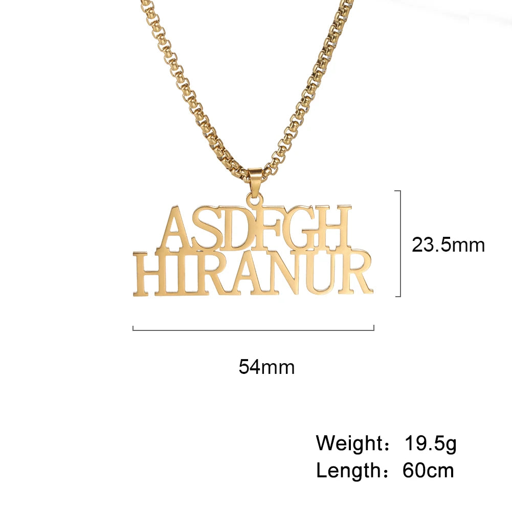 Men’s Personalized Name Necklace | Stainless-Steel Crown Pendant | Everyday Wear & Gifts