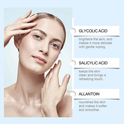 Glycolic Acid Exfoliating Pads - Gentle Peel Pads For Face, Brightening & Smoothing Skin With Salicylic Acid