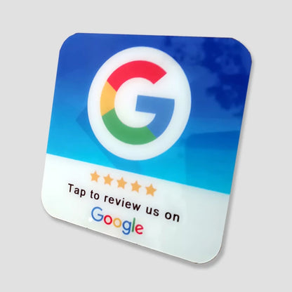Custom Printing Acrylic NFC Table Stands NFC Plate for Google Reviews