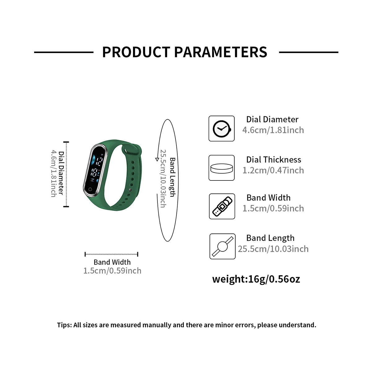Children's Smart Sports Watch Bracelet LED Date Touch Screen Electronic Watch Boys and Girls Student Festival Gift