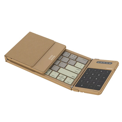 NILLKIN Folding Wireless Bluetooth Keyboard with Touchpad Mini Rechargeable Keyboard for Office Travel for Window/iOS/Android/PC