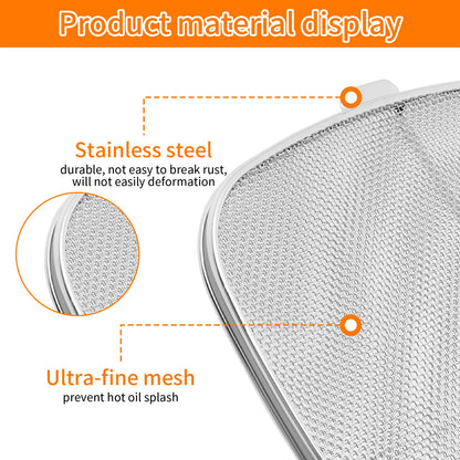 1/2Pc Stainless Steel Fine Mesh Splatter Shield Oven Grill Rack Air Fryer Basket For Ninja Foodi AG300 AG300C AG301C AG302 AG400