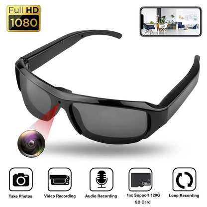 Outdoor Cycling  Glasses Camera HD 1080P Video Take Photo Video Recorder One Button Control Wearable Protable Mini Camera