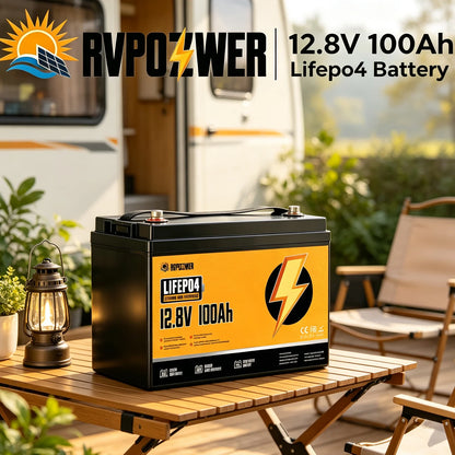 RVPOZWER,Lithium Iron Phosphate Energy Storage Battery,Long Cycle Durable Portable Rechargeable Power Pack With Built-in BMS,Ideal For Motorhome,Camper Van,Travel Trailer,Marine Vessel,Off-Grid Solar & Household Backup Power,