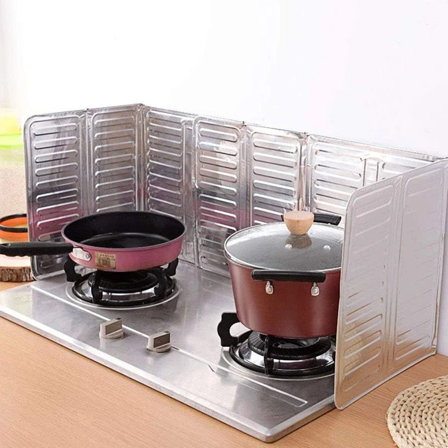 Anti Oil Splash Protective Cover Aluminum Foil Gas Stove Protective Cover Oil Splash Screen Board Cooking Oil Splash Proof Board