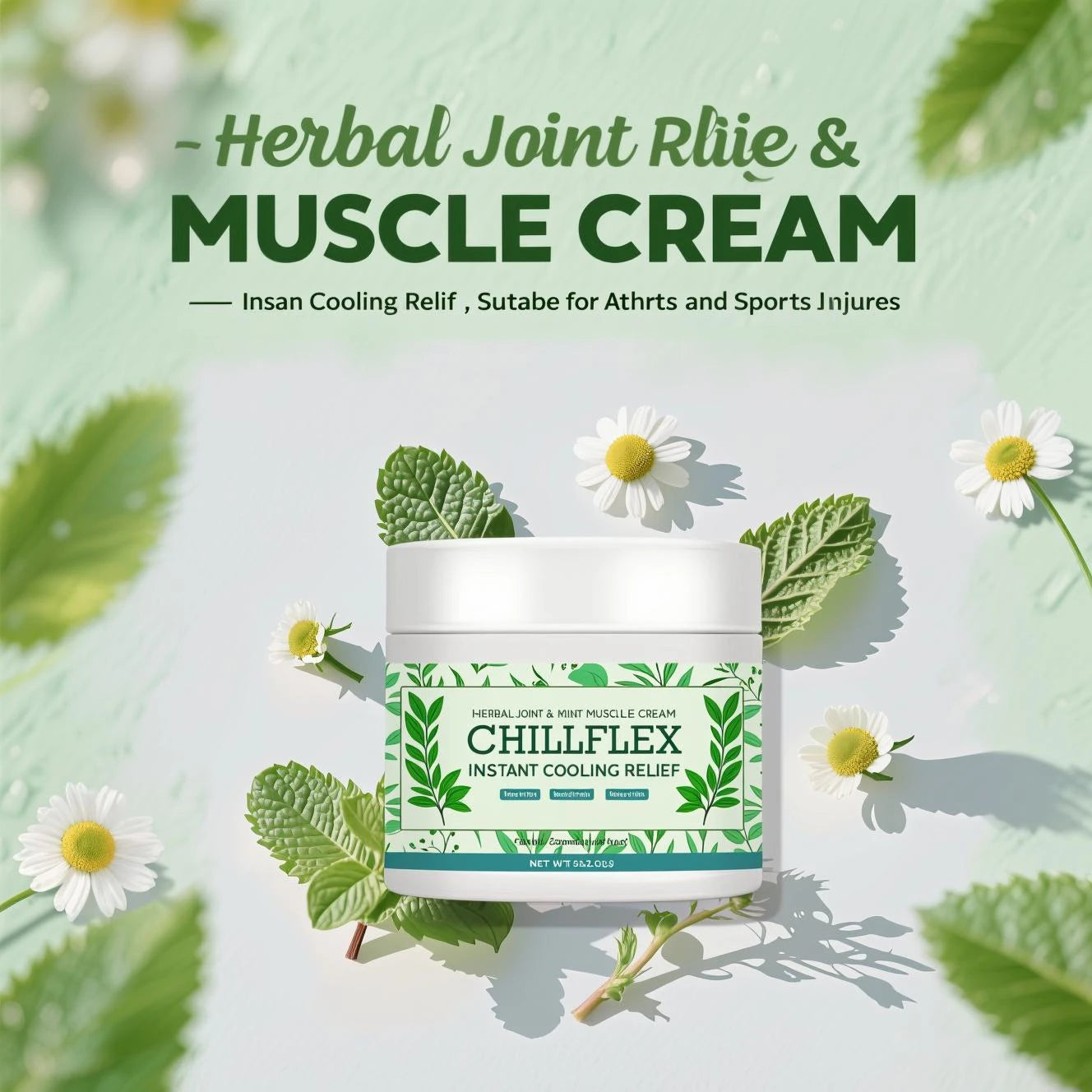 Muscle & Joint Cooling Balm - Herbal Menthol Formula for Instant Relief from Discomfort & Strain.