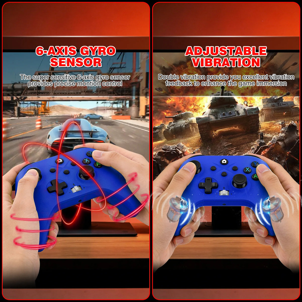 Game Controller For Xbox One Series X/S/PC Controle Xbox One Wireless Gamepad 6 Axis Gyro Dual Vibra Turbo Consoles Joystick