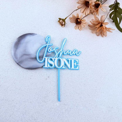 Personalized First ONE Birthday Cake Topper Wedding Party Decoration Custom Name Party Birthday Cake Toppers