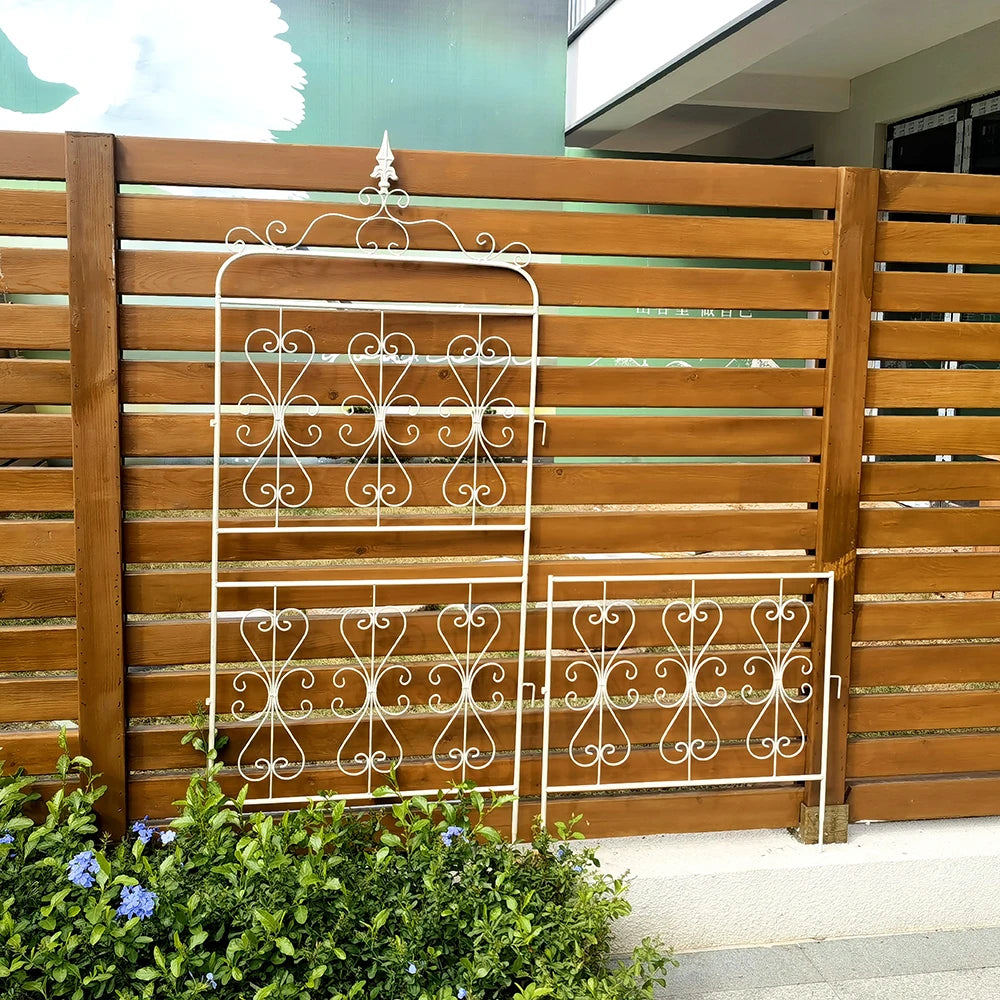 2Tier Clematis Rose Climbing Pergola Outdoor Fence Wrought Iron Plant Support Frame Outdoor Cucumber Climbing Frame